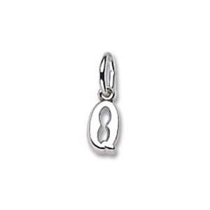  Initial Q Charm in Sterling Silver Jewelry
