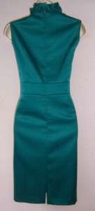 JESSICA HOWARD Green Ruffle VNeck Holiday Cocktail Evening Party Dress 