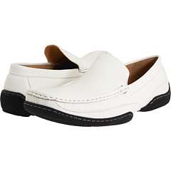 STACY ADAMS Mens Mac Loafers Shoes White 24688 100  