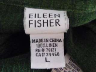 Eileen Fisher Heavy Textured Linen Pants Suit L  
