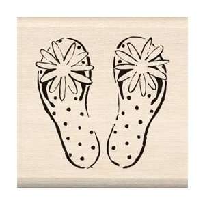   Mounted Rubber Stamp   Jazzy Style Flip Flops Arts, Crafts & Sewing