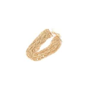   Jennifer Lopez Gold Tone Multistrand Chain Bracelet for Women: Jewelry