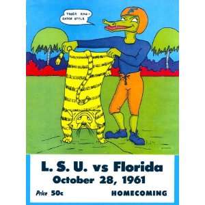   Day Program Cover Art   FLORIDA (H) VS LSU 1961: Sports & Outdoors