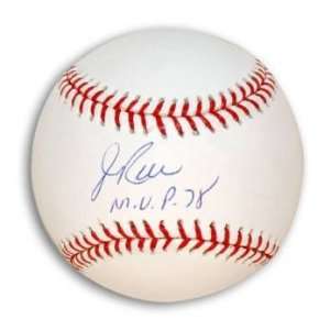 Jim Rice Signed MLB Baseball Inscribed MVP 78