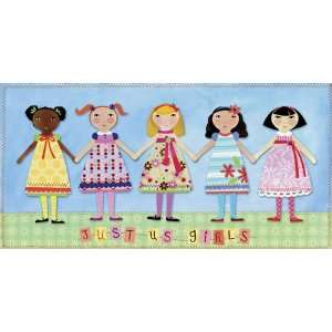  Oopsy daisy Just Us Girls Wall Art 36x18: Home & Kitchen