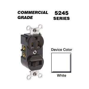 Leviton 5245 W Duplex Combo Switch/Receptacle 3 Way/5 15R 15A 125V 