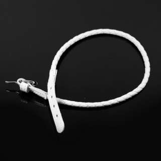 Korean Fashion Leather Double Wrap Belt Bracelet White  
