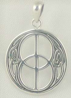 Sterling Silver CHALICE WELL Pendant Celtic Knots NEW  
