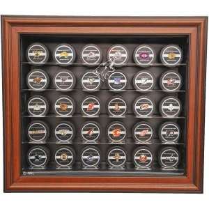 Phoenix Coyotes 30 Puck Cabinet Style Display Case, Brown:  