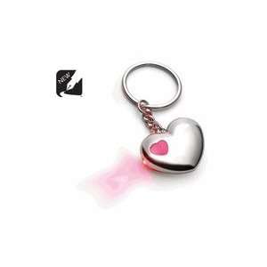    Heart Shaped Metal Key Chain with Red LED Light: Everything Else