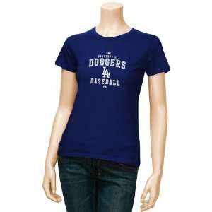   Shirts : Majestic L.A. Dodgers Ladies Royal Blue Property Of T Shirt