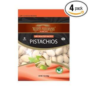 Kleins Naturals Dry Roasted Salted Pistachios, 7 Ounce (Pack of 4)