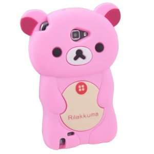  PINK Rilakkuma Bear 3D Silicone Soft Case Cover For 