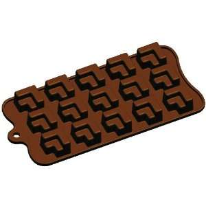  Fat Daddios Partitioned Cube Silicone Chocolate Mold, 15 