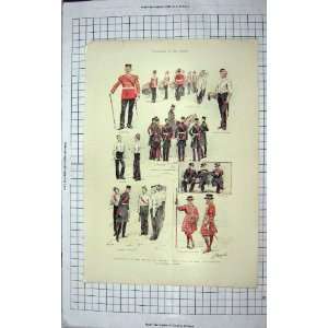  TOWER LONDON SCOTS GUARDS BEEFEATERS COLOUR PRINT
