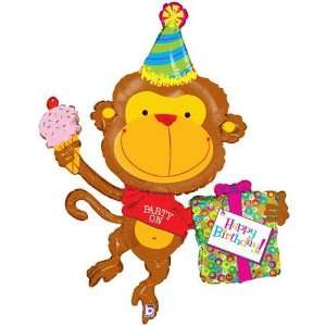  Birthday Monkey 49 Shaped Foil Balloon: Toys & Games