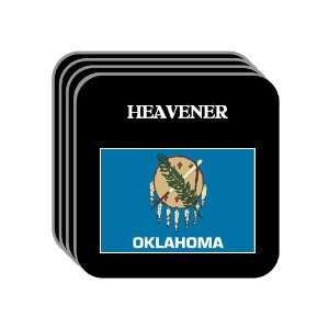  US State Flag   HEAVENER, Oklahoma (OK) Set of 4 Mini 