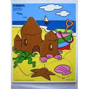  Playskool Wood Style Puzzle   Seashore Fun! (5 pieces 