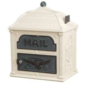  Gaines Mailboxes: Almond with Verde Brass Classic Mailbox 