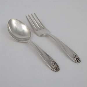  Daffodil by 1847 Rogers, Silverplate Baby Spoon & Fork 