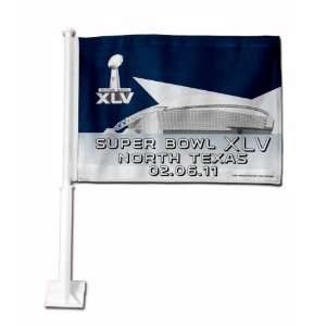  NFL Super Bowl XLV North Texas 2011 Car Flag: Sports 