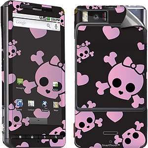   Smart Touch Skin for Motorola DROID X, Pink Cutie Skull Electronics