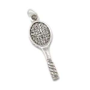  Tennis Racket Sterling Silver Charms Jewelry