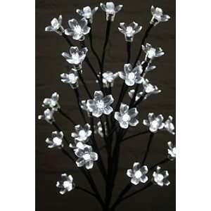  LED Cherry Tree 2 Foot Tabletop Size   32 White Flowers 
