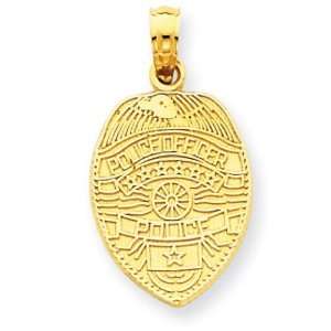  14k Police Officer Badge Pendant: Jewelry