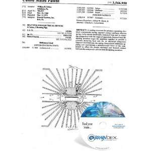  NEW Patent CD for HEAT SINK FOR ELECTRICAL DEVICES 