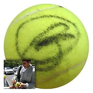 Novak Djokovic Autographed/Signed Tennis Ball  Sports 