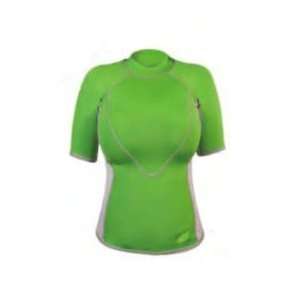   Womens Short Sleeve Top Wetsuit in Green Size: 6: Sports & Outdoors