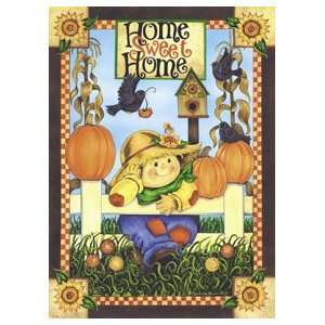  Home Sweet Home Scarecrow Mini Flag: Home & Kitchen