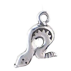  Solid Sterling Silver Snake Charm: Jewelry