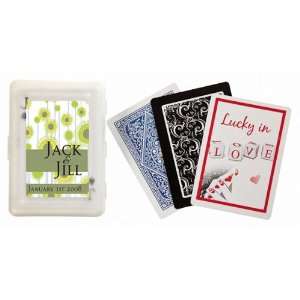 Baby Keepsake: Yellow Flower Design Personalized Playing Card Favors 