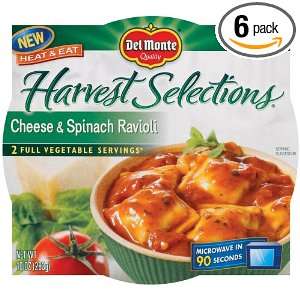 Del Monte Harvest Selections, Heat & Eat Cheese & Spinach Ravioli, 10 
