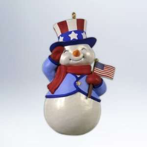  Patriotic Snowman 2012 Hallmark Ornament: Home & Kitchen