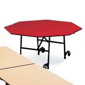  KI Furniture Octagonal Fold and Roll Table with Black 