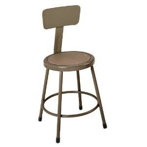  KI Furniture Stool with Metal Seat and Backrest with 