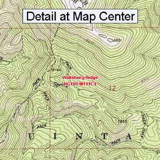   Topographic Quadrangle Map   Wallsburg Ridge, Utah (Folded/Waterproof