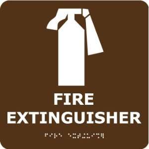  SIGNS FIRE EXTINGUISHER BROWN
