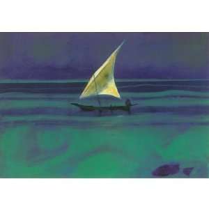  (6x9) The Dhow Sail Boat Greeting Card No Envelope