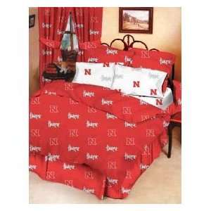 NEBRASKA Huskers Bedroom Set Comforter, Sheets, Curtains, 10 Pc 