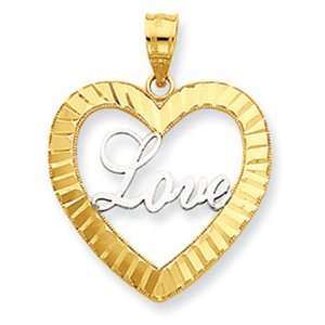  Heart Pendant Cursive Love Script: GEMaffair Jewelry