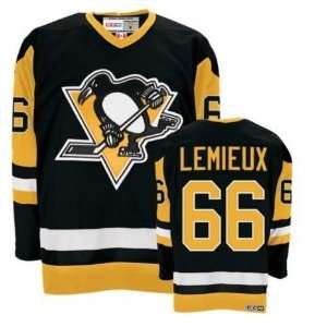  Pittsburgh Penguins Jersey #66 Mario Lemieux Black Ccm Hockey 