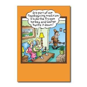  Hunting Frozen Turkey Funny Thanksgiving Greeting Card 