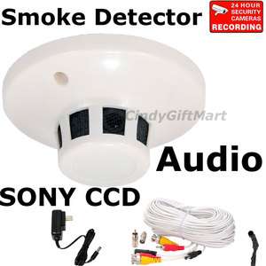   Security Camera SONY CCD CCTV Wide Angle Smoke Detector Home Spy CHC