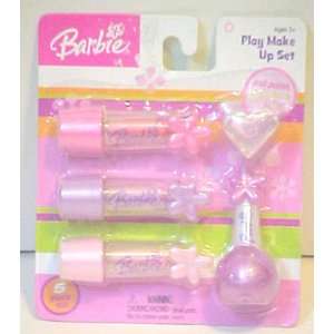  Barbie 6 Pc Play Make up Set Nail Polish, Lip Gloss, and 