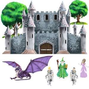 Princess Castle Fairytale Knight Wall Mural Sticker Set