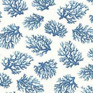 54 Wide Fabric Coral Trellis, Color Navy Waverly Outdoor Fabric By 